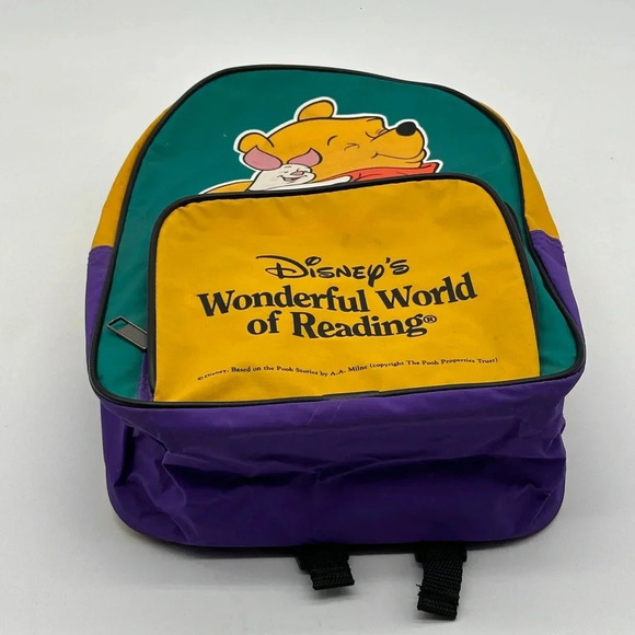 Vtg Disney Winnie The Pooh Wonderful World Of Reading Piglet Children's Bookbag - Picture 6 of 10